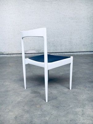 Belgian White Dining Chair, 1970s, Set of 9-RQV-913718