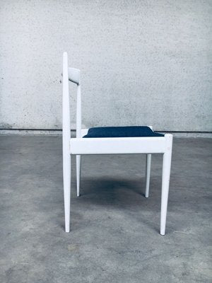 Belgian White Dining Chair, 1970s, Set of 9-RQV-913718