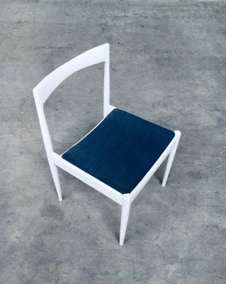 Belgian White Dining Chair, 1970s, Set of 9-RQV-913718