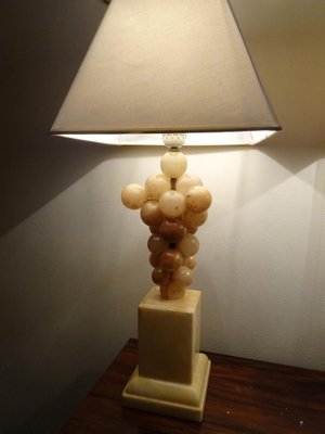 Belgium Lacquered Alabaster Grapes Table Lamps by Freddy Rensonnet, 1970s, Set of 2-AWL-1233913