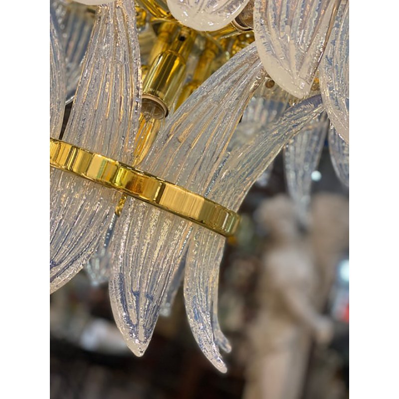 Belt Opalino Palmette Murano Glass Chandelier by Simoeng