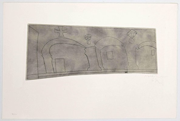 Ben Nicholson, Long Horizontal Patmos, Etching, 1967-ZCI-1775835