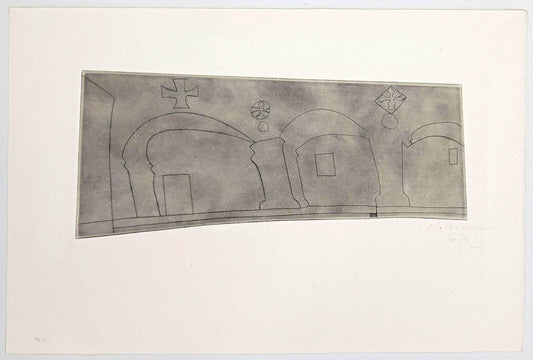 Ben Nicholson, Long Horizontal Patmos, Etching, 1967