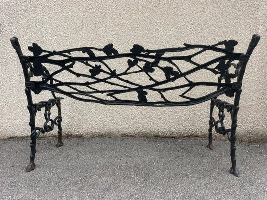 Bench in Cast Iron with Decor of Branches and Snakes, 1900-SDV-1335331