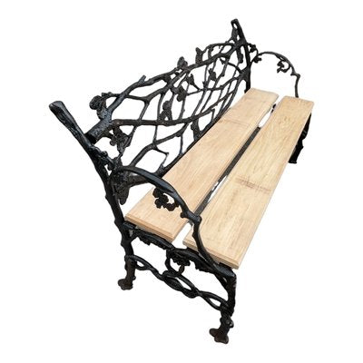 Bench in Cast Iron with Decor of Branches and Snakes, 1900-SDV-1335331