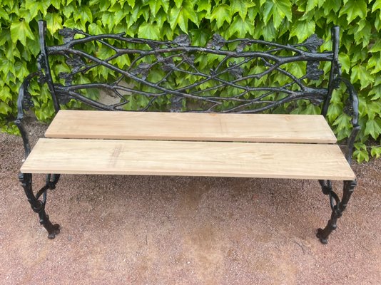 Bench in Cast Iron with Decor of Branches and Snakes, 1900-SDV-1335331