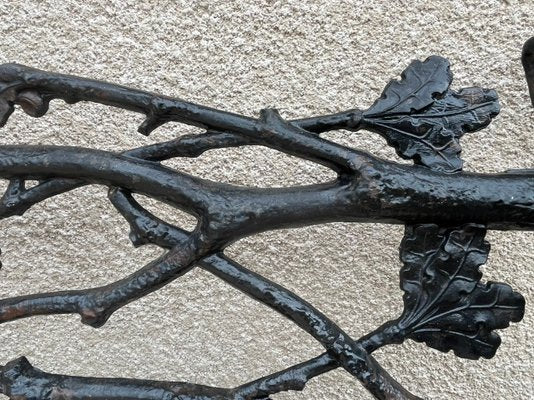 Bench in Cast Iron with Decor of Branches and Snakes, 1900-SDV-1335331