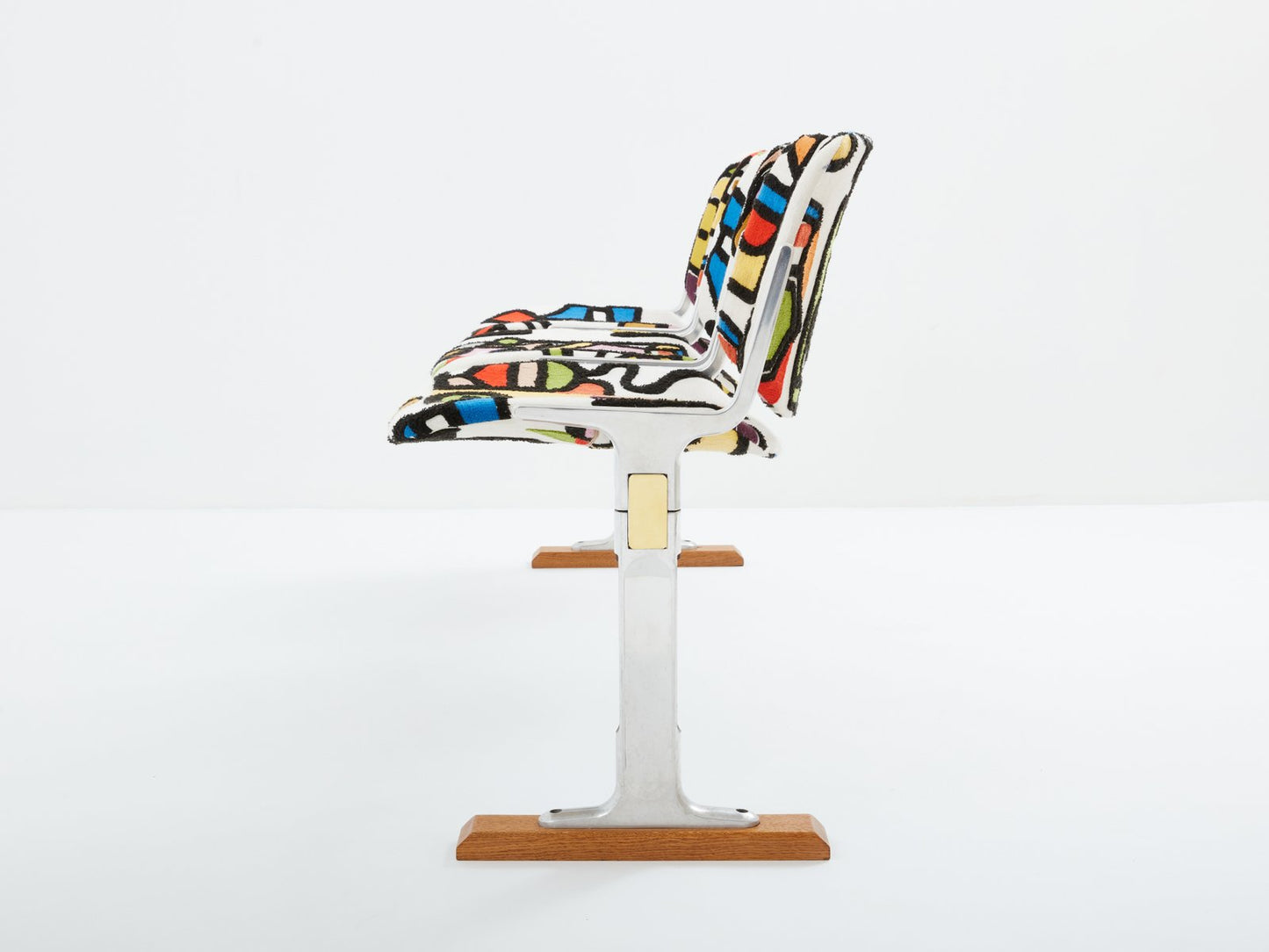 Bench in Pierre Frey Fabric by Giancarlo Piretti for Castelli, 1970s