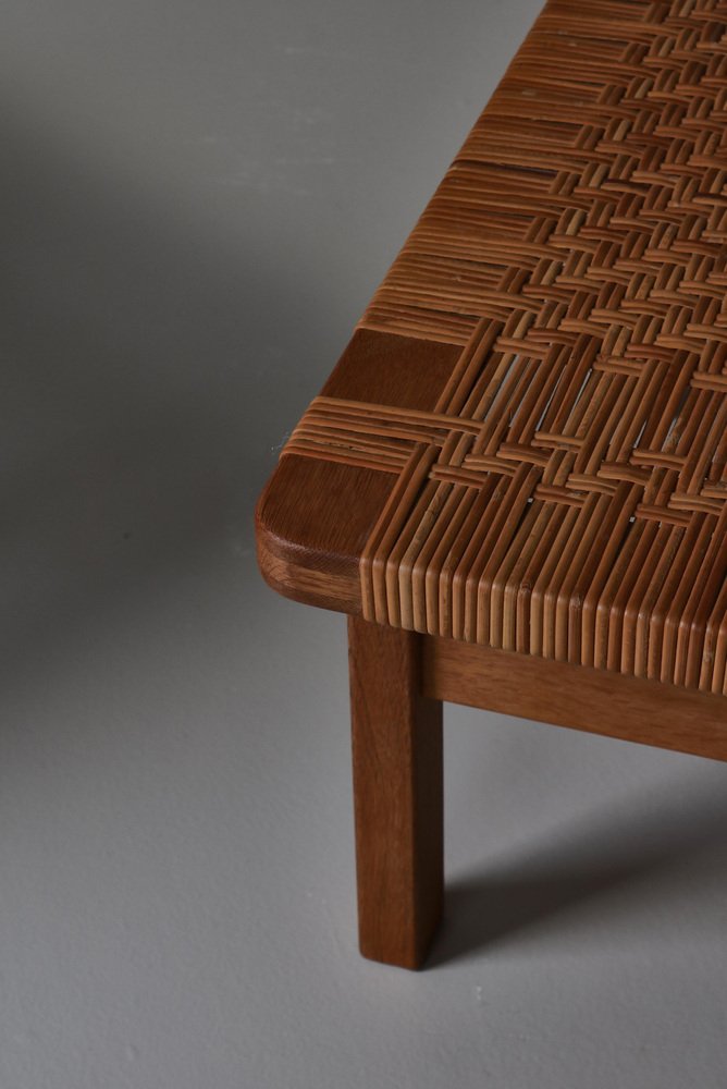 Benches in Oak and Rattan Cane attributed to Børge Mogensen for Fredericia, Denmark, 1967, Set of 2