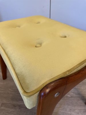 Benches with Cherry Wood Legs and Light Green Velvet, 1960s, Set of 2-XDW-1803355