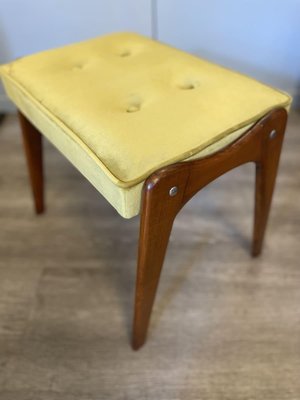 Benches with Cherry Wood Legs and Light Green Velvet, 1960s, Set of 2-XDW-1803355