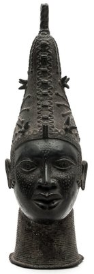 Benin Artist, Head of Queen Iyoba, 1930, Bronze-JCN-1703652