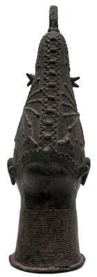 Benin Artist, Head of Queen Iyoba, 1930, Bronze-JCN-1703652