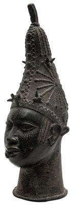 Benin Artist, Head of Queen Iyoba, 1930, Bronze-JCN-1703652