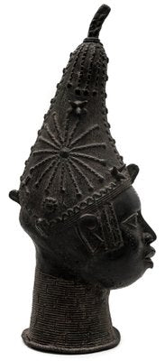 Benin Artist, Head of Queen Iyoba, 1930, Bronze-JCN-1703652