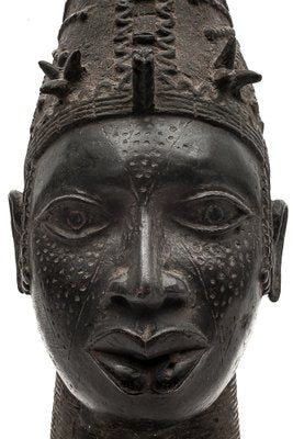 Benin Artist, Head of Queen Iyoba, 1930, Bronze-JCN-1703652