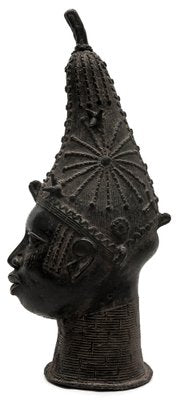 Benin Artist, Head of Queen Iyoba, 1930, Bronze-JCN-1703652