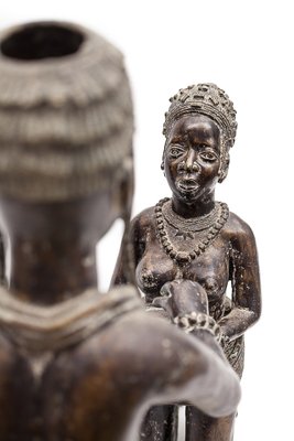 Benin Artist, L'Offrande de Cauris Statues, Bronzes, 1950, Set of 2-JCN-1740585