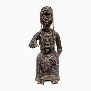 Benin Artist, L'Offrande de Cauris Statues, Bronzes, 1950, Set of 2-JCN-1740585