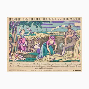 Benito, Pour la Belle Terre de France, Woodcut, Early 20th-Century-ZCI-1260101