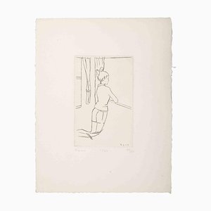 Benn alias Bencjon Rabinowicz, Girl at the Window, Original Etching, 1987-ZCI-1362758