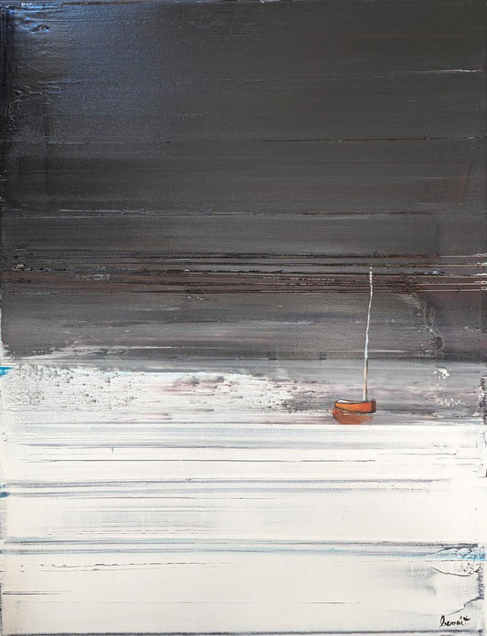 Benoit Guerin, La barque rouge, 2024, Acrylic on Canvas