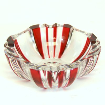 Bent and Carved Glass Ashtray by Charles Graffart for Val Saint Lambert, 1930s-NE-674931