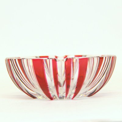 Bent and Carved Glass Ashtray by Charles Graffart for Val Saint Lambert, 1930s-NE-674931