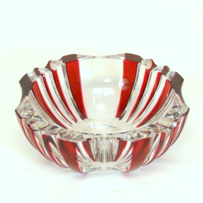 Bent and Carved Glass Ashtray by Charles Graffart for Val Saint Lambert, 1930s-NE-674931