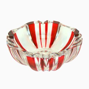 Bent and Carved Glass Ashtray by Charles Graffart for Val Saint Lambert, 1930s-NE-674931