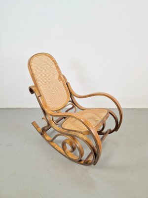 Bentwood and Cane Rocking Chair, 1970s-AXJ-2021935