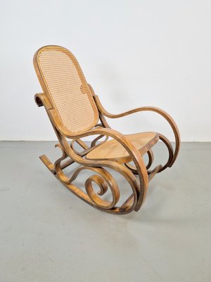 Bentwood and Cane Rocking Chair, 1970s-AXJ-2021935