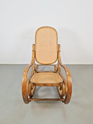 Bentwood and Cane Rocking Chair, 1970s-AXJ-2021935