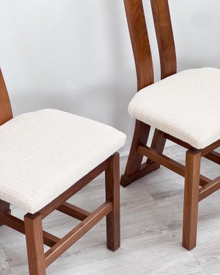 Bentwood and Fabric Chairs, 1970s, Set of 4-GTS-1702082