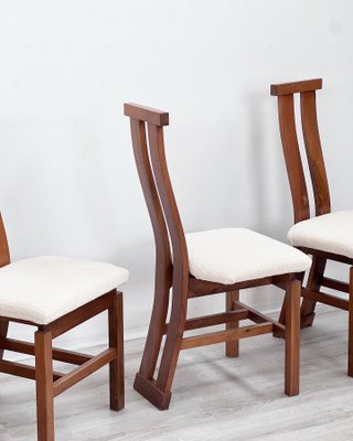 Bentwood and Fabric Chairs, 1970s, Set of 4-GTS-1702082