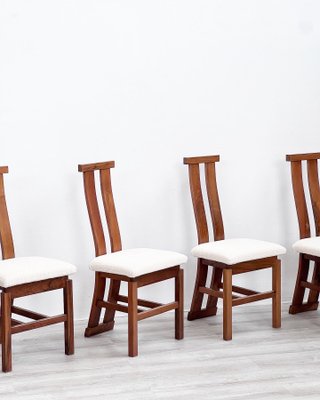 Bentwood and Fabric Chairs, 1970s, Set of 4-GTS-1702082