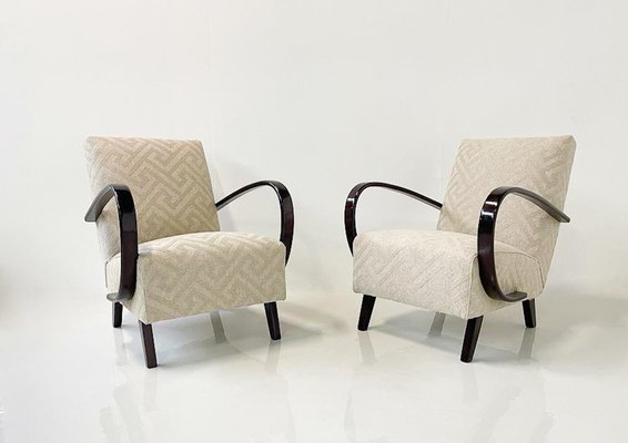 Bentwood Armchairs attributed to Jindrich Halabala, Czech Republic, 1940s, Set of 2-FGA-1704257