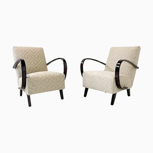 Bentwood Armchairs attributed to Jindrich Halabala, Czech Republic, 1940s, Set of 2-FGA-1704257