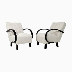 Bentwood Armchairs attributed to Jindrich Halabala, Czech Republic, 1940s, Set of 2-FGA-1750844