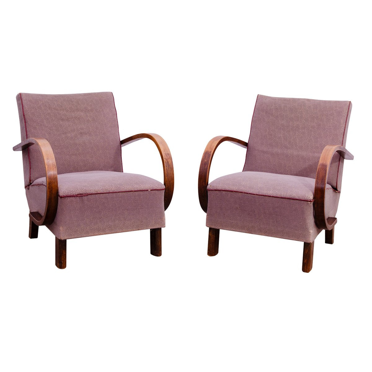 Bentwood Armchairs by Jindřich Halabala for Up Races, 1950s, Set of 2