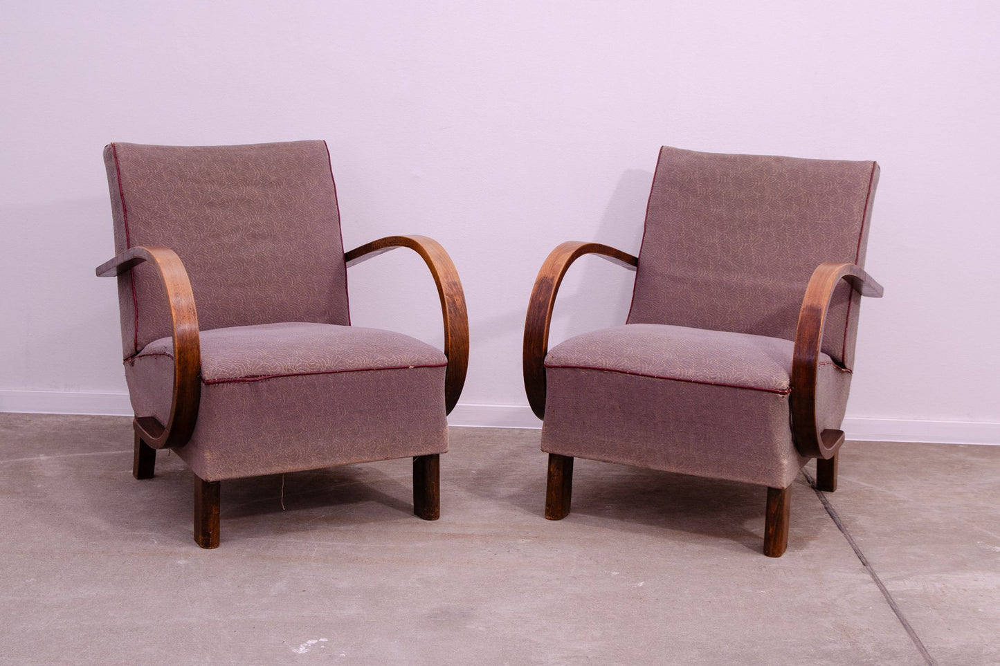 Bentwood Armchairs by Jindřich Halabala for Up Races, 1950s, Set of 2