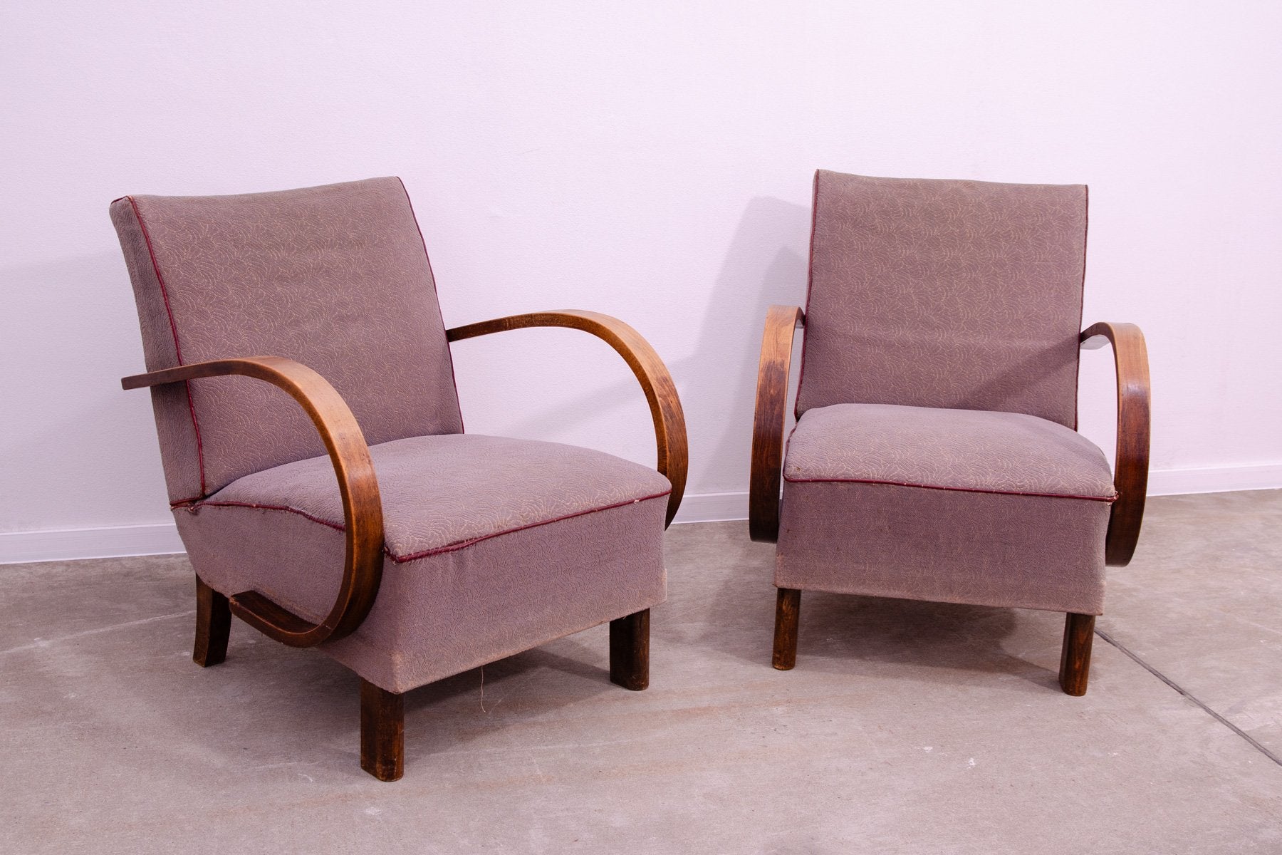 Bentwood Armchairs by Jindřich Halabala for Up Races, 1950s, Set of 2