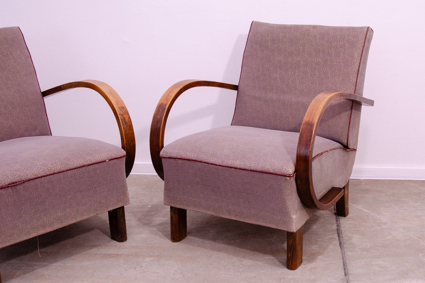 Bentwood Armchairs by Jindřich Halabala for Up Races, 1950s, Set of 2