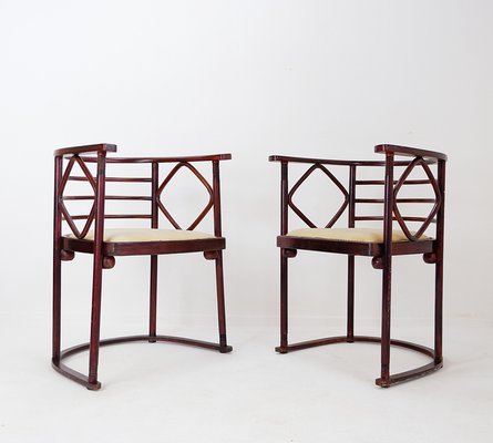 Bentwood Armchairs Mod. Fledermaus by Josef Hoffmann for Thonet, 1910s, Set of 2-NYF-2018790