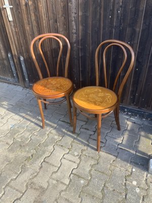 Bentwood Coffee House Chairs from Thonet, 1910s, Set of 2-NYZ-2018468