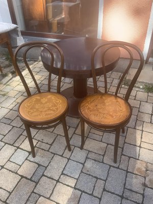 Bentwood Coffee House Chairs from Thonet, 1910s, Set of 2-NYZ-2018468