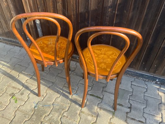 Bentwood Coffee House Chairs from Thonet, 1910s, Set of 2-NYZ-2018468