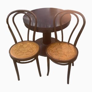 Bentwood Coffee House Chairs from Thonet, 1910s, Set of 2-NYZ-2018468