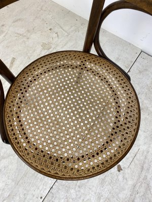 Bentwood Desk Chair with Rattan Seat by Thonet for Ligna, 1900s-DE-1062314