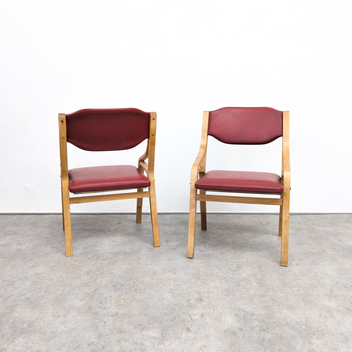 Bentwood Dining Chairs by Ludvík Volak for Drevopodnik Holesov, 1960s, Set of 2